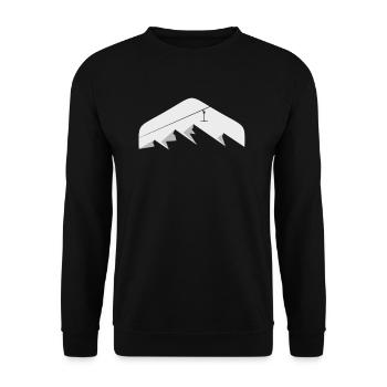 Winter Mountains T-bar lift Ski lift Lift Anker lift - Unisex Sweatshirt - black - Front - Alina (178cm) & Michal (187cm)