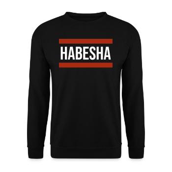 Habesha Äthiopien Eritrea Geschenkidee - Unisex Pullover - Schwarz - Vorne - Alina (178cm) & Michal (187cm)