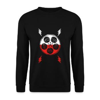 Movie Film Film Roll Gift Idea - Unisex Sweatshirt - black - Front - Alina (178cm) & Michal (187cm)