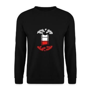 Simple movie strip gift idea - Unisex Sweatshirt - black - Front - Alina (178cm) & Michal (187cm)