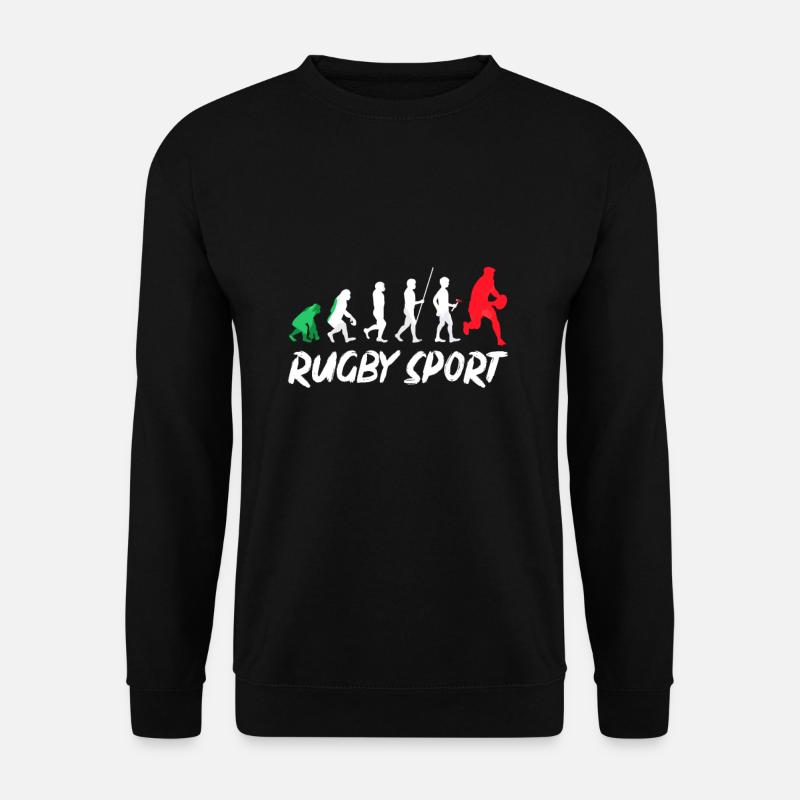 Rugby Sport Evolution History Gift Design - Unisex Sweatshirt - black