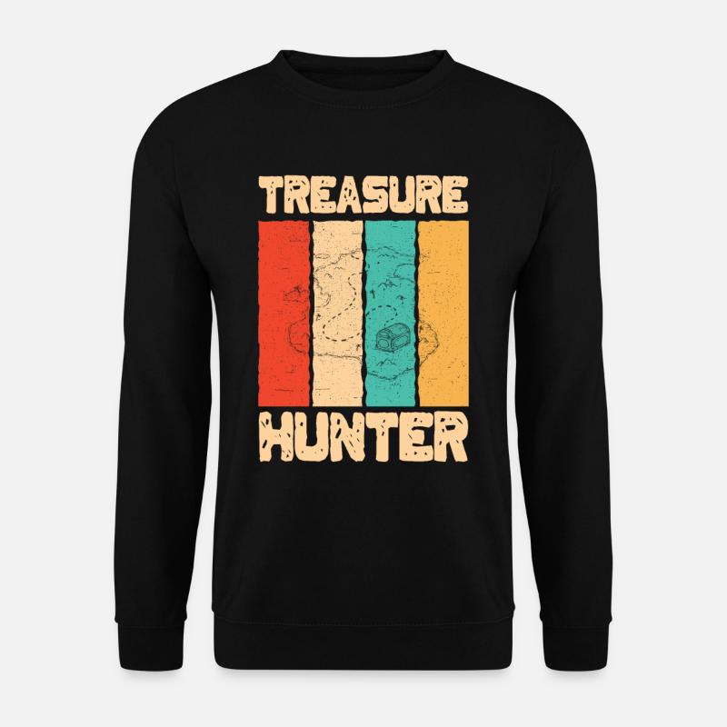 Cooles Schatz-Jagd-Insel-Karten-Geocachergeschenk - Unisex Pullover - Schwarz