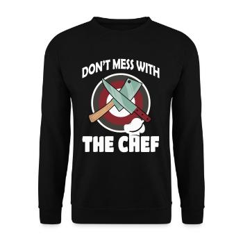 Ne plaisante pas avec le cuisinier - Sweat-shirt Unisexe - noir - Devant - Alina (178cm) & Michal (187cm)
