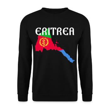 Eritrea Map Habesha Flag Gift Idea - Unisex Pullover - Schwarz - Vorne - Alina (178cm) & Michal (187cm)