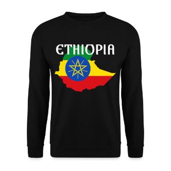 Ethiopia Flag Habesha Map Proud Africa - Unisex Pullover - Schwarz - Vorne - Alina (178cm) & Michal (187cm)