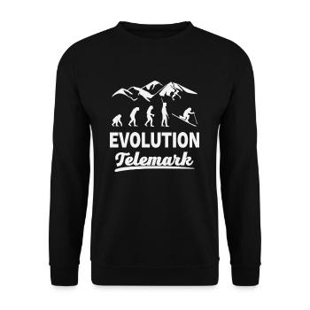 Telemark Free Heel Nordic Ski Evolution Gift - Unisex Sweatshirt - black - Front - Alina (178cm) & Michal (187cm)