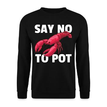 Lobster lobster crayfish cancer crab - Unisex Sweatshirt - black - Front - Alina (178cm) & Michal (187cm)
