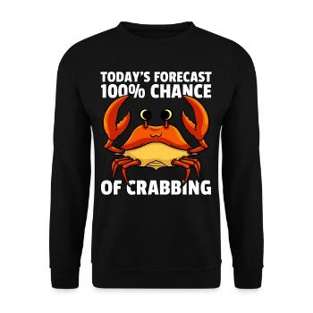 Cancer Crab Crab Crayfish saying - Unisex Sweatshirt - black - Front - Alina (178cm) & Michal (187cm)