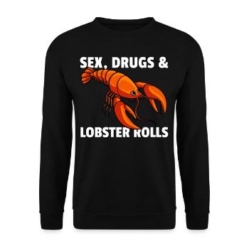 Lobster lobster crayfish cancer crab - Unisex Sweatshirt - black - Front - Alina (178cm) & Michal (187cm)