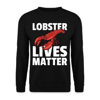 Lobster lobster crayfish cancer crab - Unisex Sweatshirt - black - Front - Alina (178cm) & Michal (187cm)