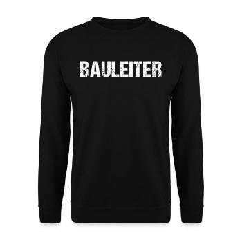 Bauleiter | Bau Geschenk Idee - Unisex Pullover - Schwarz - Vorne - Alina (178cm) & Michal (187cm)
