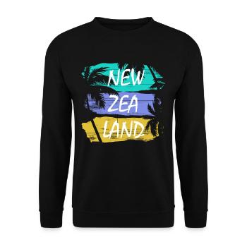 new zealand new zealand - Unisex Sweatshirt - black - Front - Alina (178cm) & Michal (187cm)