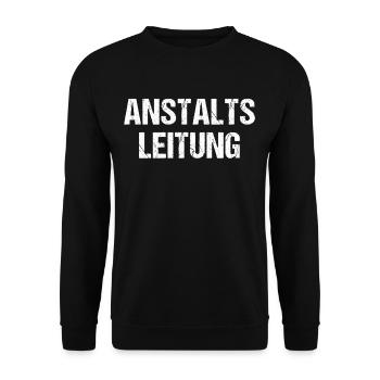 Anstaltsleitung - Unisex Pullover - Schwarz - Vorne - Alina (178cm) & Michal (187cm)