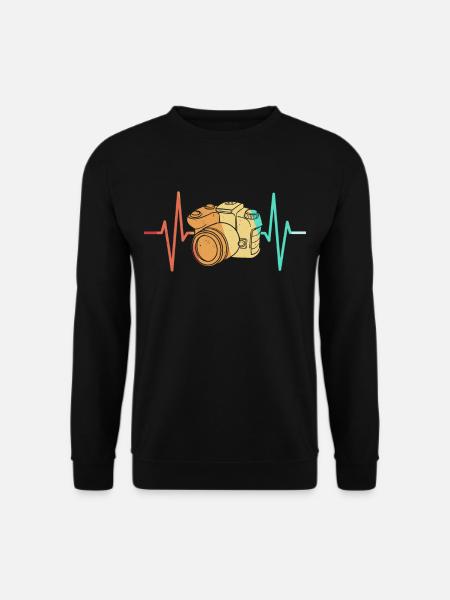 Fotografie Fotograf Kamera Herzschlag - Unisex Pullover - Schwarz