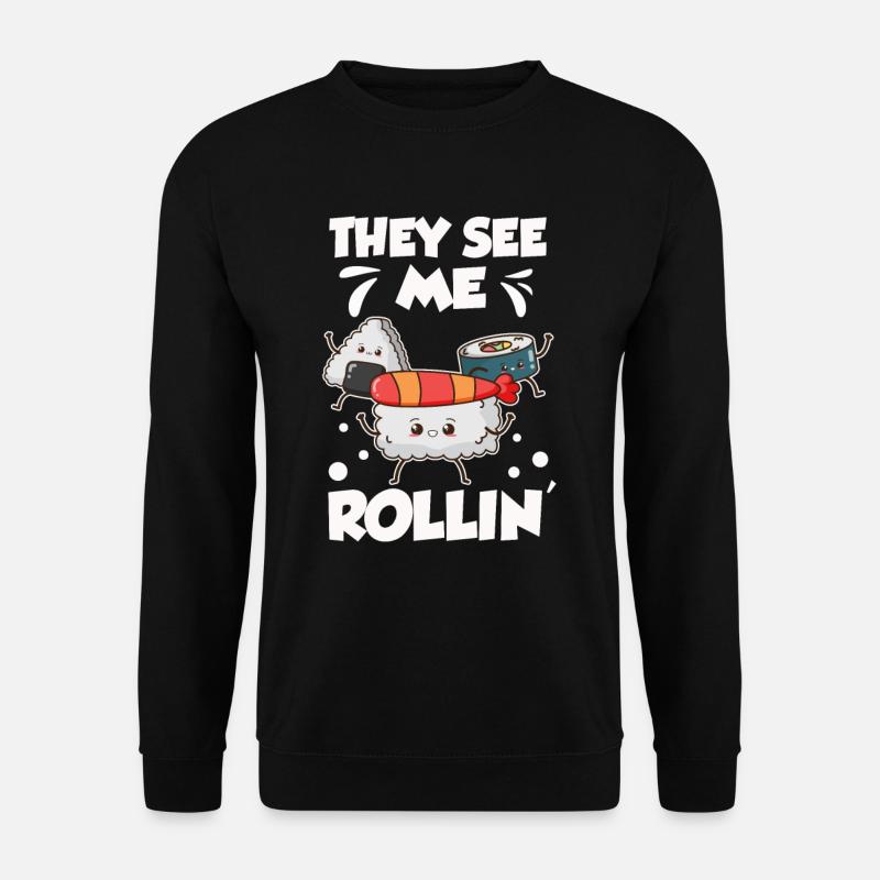 Sushi Fan Sushi Funny - Unisex Sweatshirt - black