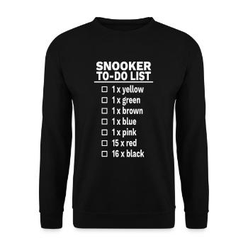 Snooker 147 maximum in break gift - Unisex Sweatshirt - black - Front - Alina (178cm) & Michal (187cm)
