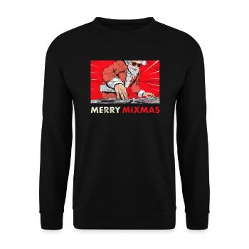 Merry Mixmas Christmas Synthesizer Analog Synth - Unisex Sweatshirt - black - Front - Alina (178cm) & Michal (187cm)