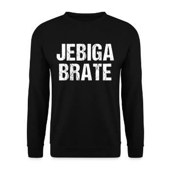 Jebiga Brate - Balkans drôles Jugo Yougoslavie - Sweat-shirt Unisexe - noir - Devant - Alina (178cm) & Michal (187cm)