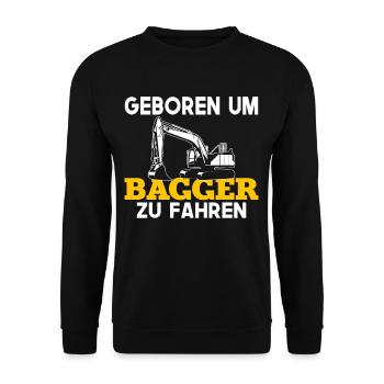 Excavator driver sayings excavator excavator operator construction site - Unisex Sweatshirt - black - Front - Alina (178cm) & Michal (187cm)