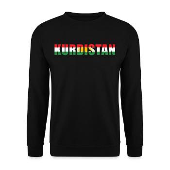 Kurdistan Kurdisch Flagge Kurden - Unisex Pullover - Schwarz - Vorne - Alina (178cm) & Michal (187cm)