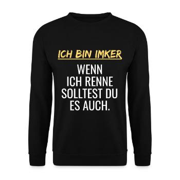Ich bin Imker, geschenk imker - geschenk für imker - Unisex Pullover - Schwarz - Vorne - Alina (178cm) & Michal (187cm)