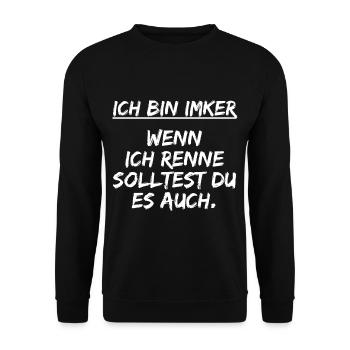 Ich bin Imker, geschenk imker - geschenk für imker - Unisex Pullover - Schwarz - Vorne - Alina (178cm) & Michal (187cm)