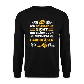 Leaf blower Perfect gardener gift Funny - Unisex Sweatshirt - black - Front - Alina (178cm) & Michal (187cm)