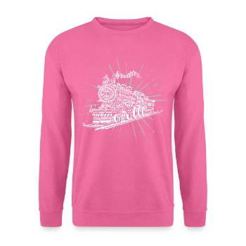 Train de musique - Sweat-shirt Unisexe - rose - Devant