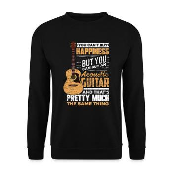 Acoustic guitar guitar - Unisex Sweatshirt - black - Front - Alina (178cm) & Michal (187cm)