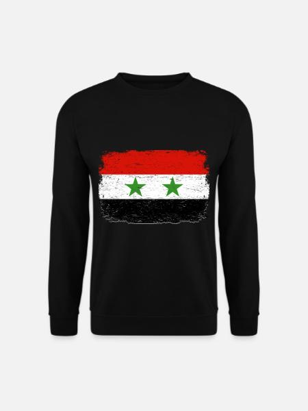 SYRISCHE FLAGGE Syrien Fahne Geschenk Für Syrer - Unisex Pullover - Schwarz