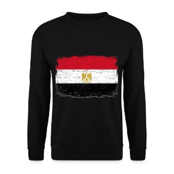 EGYPTIAN FLAG Egypt flag gift Egyptian - Unisex Sweatshirt - black - Front - Alina (178cm) & Michal (187cm)