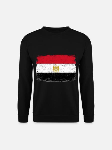 ÄGYPTISCHE FLAGGE Ägypten Fahne Geschenk Ägypter - Unisex Pullover - Schwarz