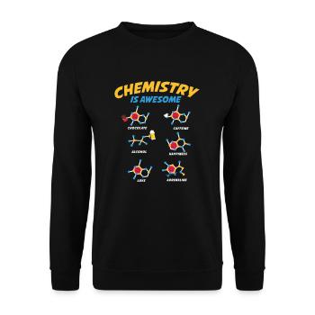 Chemistry Is Awesome - Unisex Sweatshirt - black - Front - Alina (178cm) & Michal (187cm)
