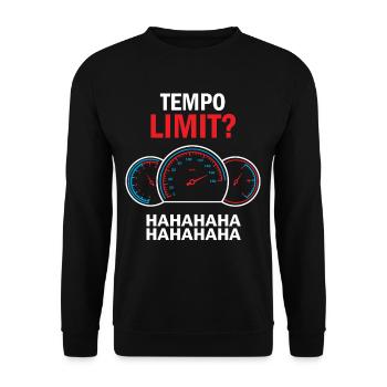 Speed limit speeding motorists speed cameras fun - Unisex Sweatshirt - black - Front - Alina (178cm) & Michal (187cm)