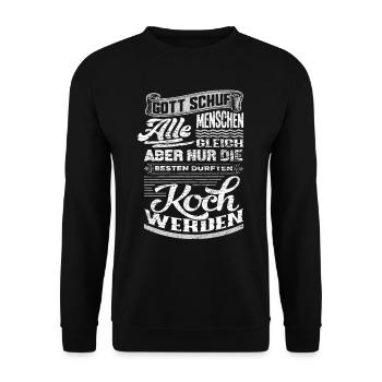 Koch Gott - Unisex Pullover - Schwarz - Vorne - Alina (178cm) & Michal (187cm)