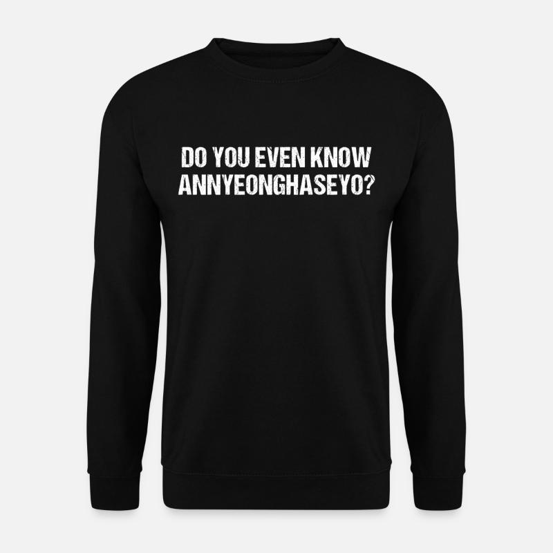 Hello Annyeonghaseyo Korea - Unisex Pullover - Schwarz