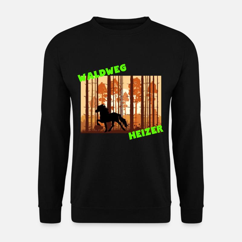 Waldweg Heizer Tölt Island Isländer Pony Pferd - Unisex Pullover - Schwarz