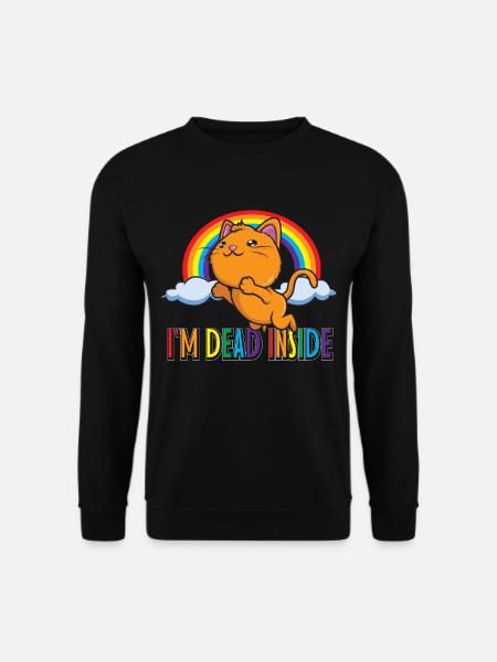 I'm Dead Inside Sarcastic Happy Sarkasmus Kawaii - Unisex Pullover - Schwarz