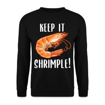 Gardez-le crevettes! Amateurs de fruits de mer - Sweat-shirt Unisexe - noir - Devant - Alina (178cm) & Michal (187cm)