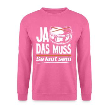 Schlagzeug Trommel - Unisex Pullover - Pink - Vorne
