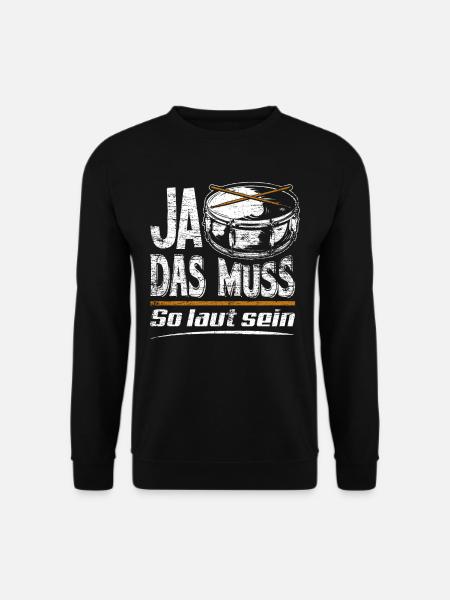 Schlagzeug Laut - Unisex Pullover - Schwarz
