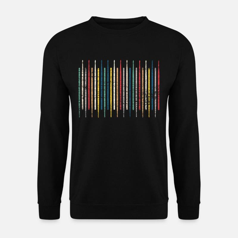 Retro drums - Unisex Sweatshirt - black