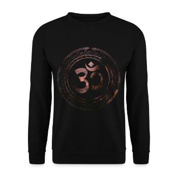 Om Ohm Aum Symbol Yoga spirituel cadeau - Sweat-shirt Unisexe - noir - Devant - Alina (178cm) & Michal (187cm)