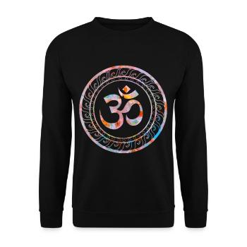 Om Ohm Aum Symbol Yoga spirituel cadeau - Sweat-shirt Unisexe - noir - Devant - Alina (178cm) & Michal (187cm)