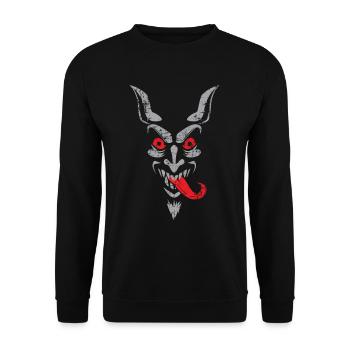 Visage de Krampus - Sweat-shirt Unisexe - noir - Devant - Alina (178cm) & Michal (187cm)