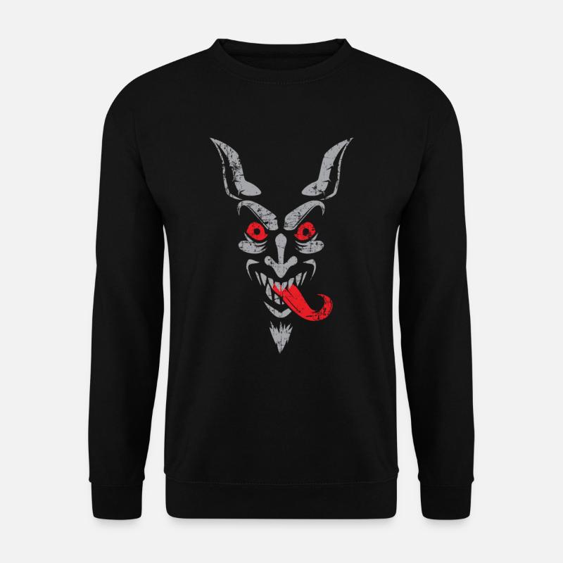 Krampus face - Unisex Sweatshirt - black