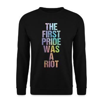 La première fierté était un 50e anniversaire du défilé anti-émeute - Sweat-shirt Unisexe - noir - Devant - Alina (178cm) & Michal (187cm)