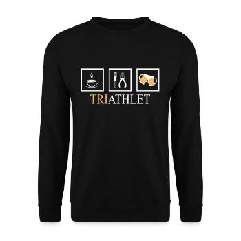 Triathlete electronics engineer beer funny electrician - Unisex Sweatshirt - black - Front - Alina (178cm) & Michal (187cm)
