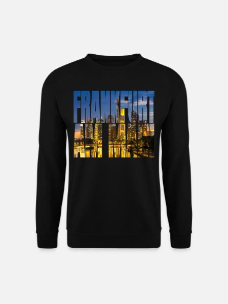 Frankfurt am Main photo skyline - Unisex Sweatshirt - black