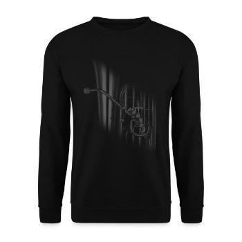 Tuba instrument - Unisex Sweatshirt - black - Front - Alina (178cm) & Michal (187cm)